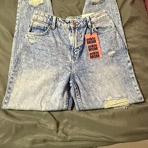 YMI Light Blue Distressed Ankle Jeans